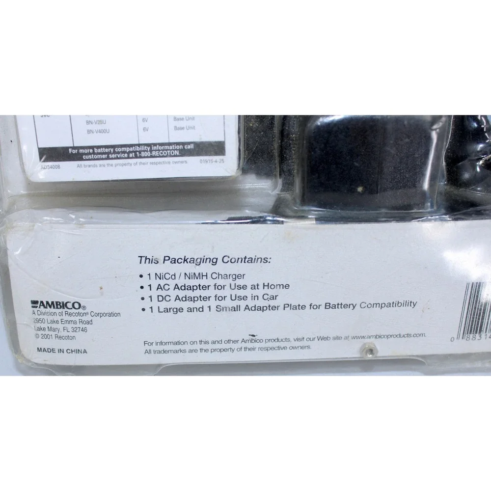 AMBICO V-0915 Universal Camcorder Battery Charger Reconditioner NiCd NiMH